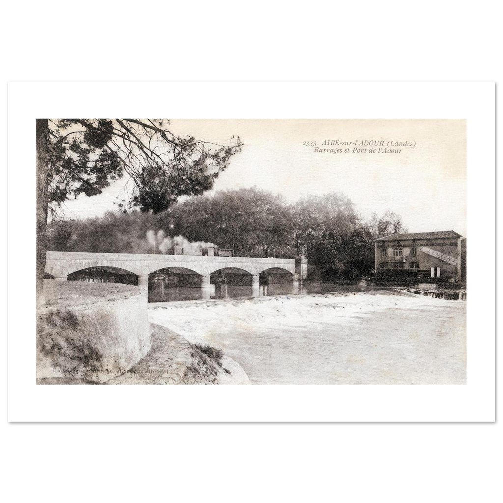 Aire-sur-l'Adour (Landes) - Barrages et pont de l'Adour