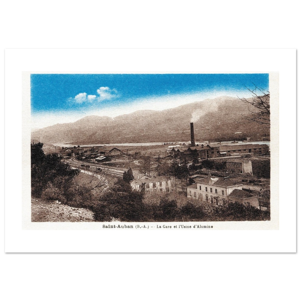 Saint Auban - La Gare et l'Usine d'Alumine