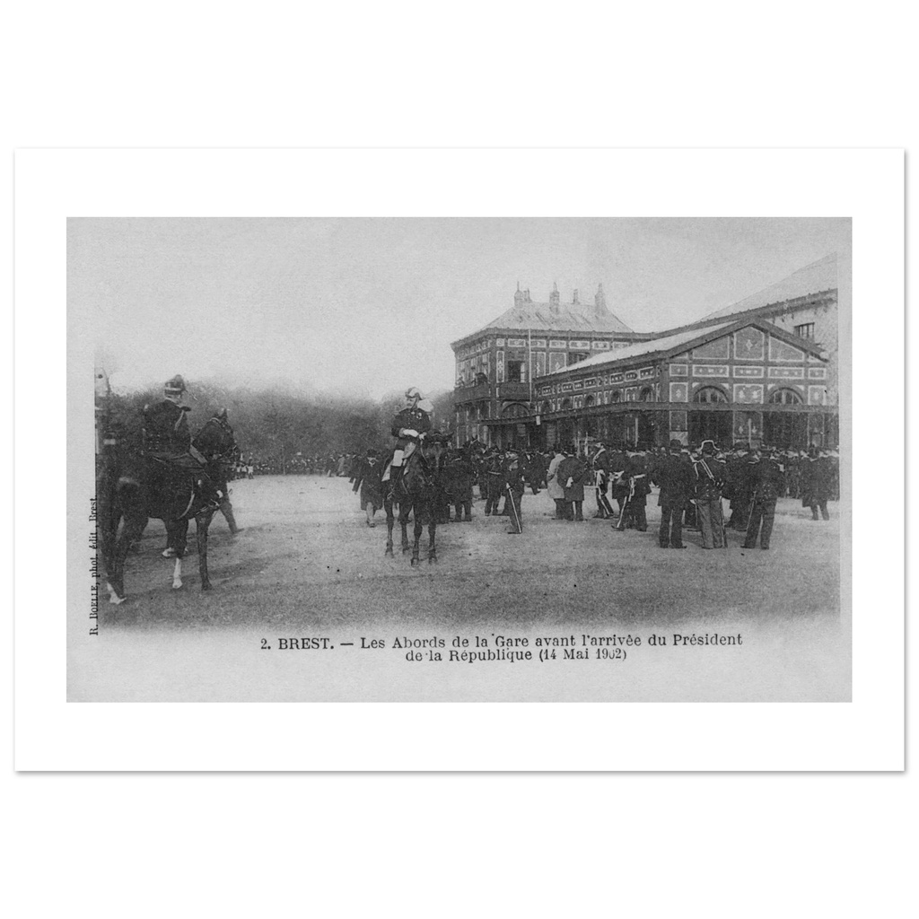 Brest - Les abords de la gare avant l'arrivée du président