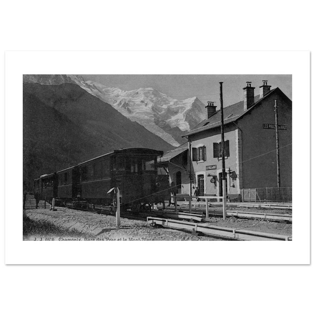 Chamonix - Gare des Praz et le Mont-Blanc