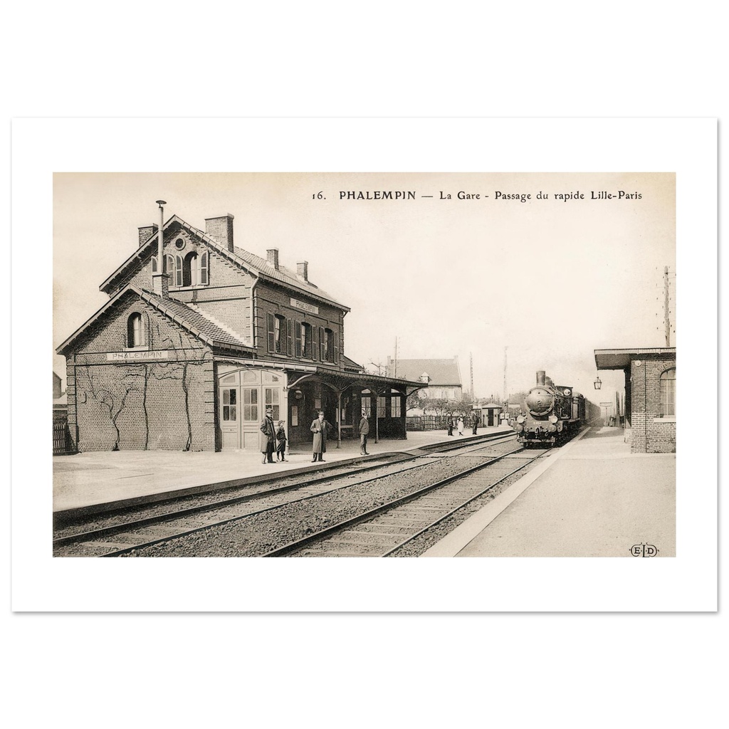 Phalempin - la Gare - passage de rapide Lille-Paris