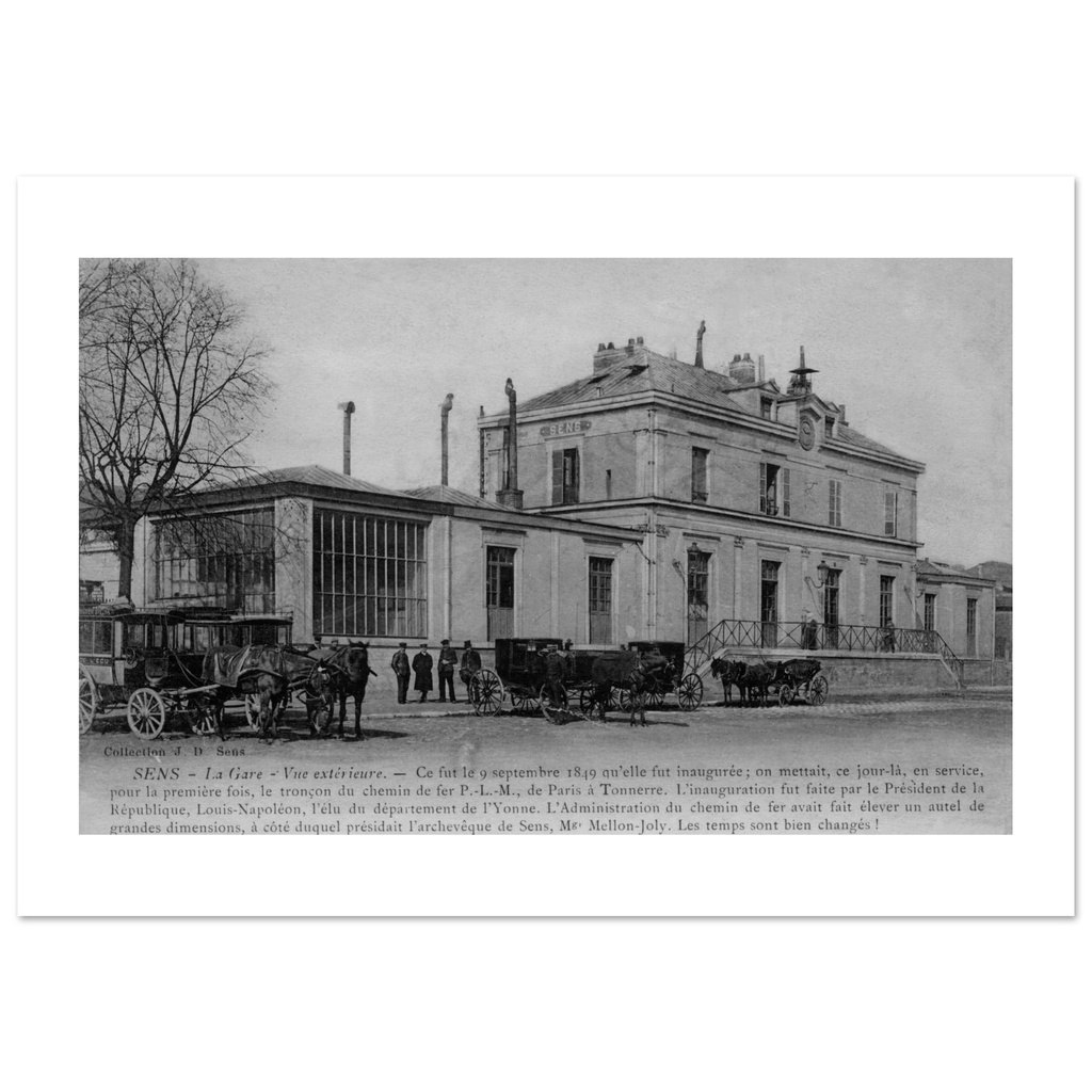 Sens - La Gare - Vue extérieure - Inaugurée le 9 Septembre 1849