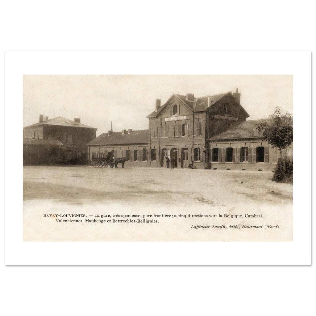 Bavay-Louvignies - La gare, très spacieuse, gare frontière; à cinq directions vers la Belgique, Cambrai, Valenciennes, Maubeuge et Bettrechies-Bellignies.
