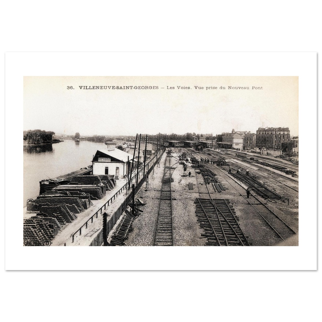 Villeneuve-Saint-Georges - Les Voies - vue prise du Nouveau Pont