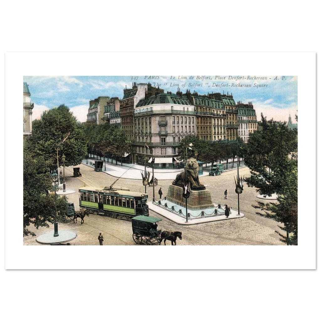Paris : Le Lion de Belfort, place Denfet-Rochereau