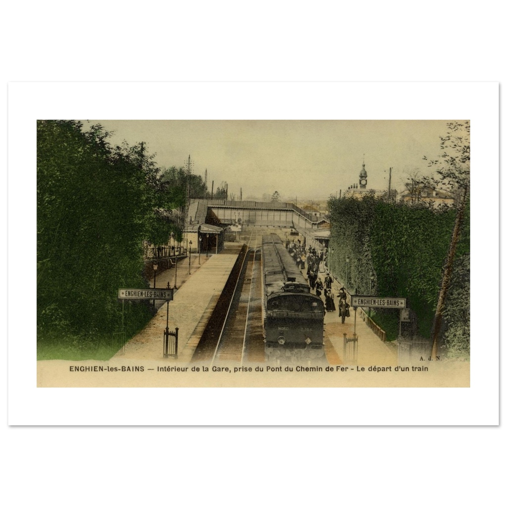 Enghien les Bains - Voie de chemin de fer pris du pont