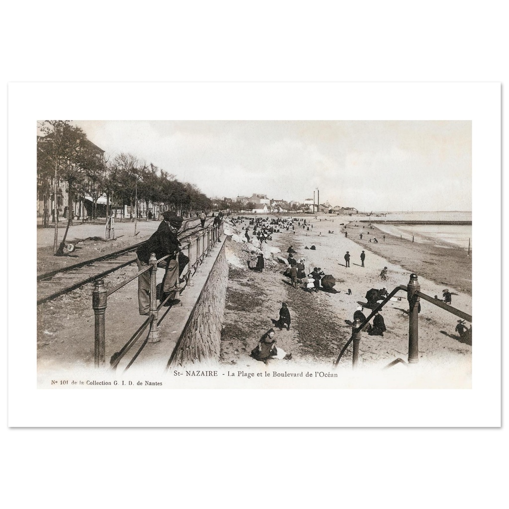 Saint-Nazaire - La plage et le boulevard de l'Océan