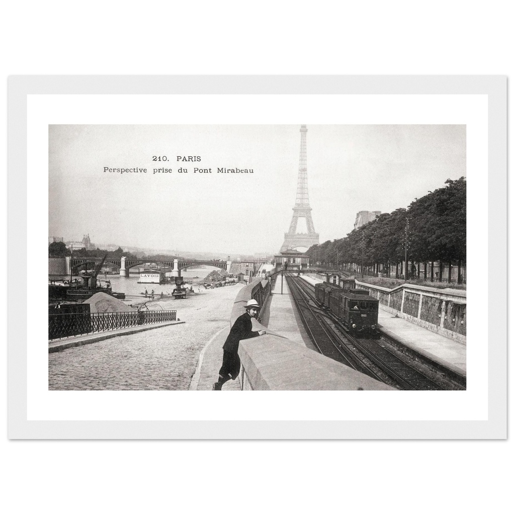 Paris : Perspective prise du Pont Mirabeau