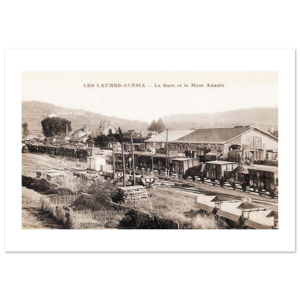 Les Laumes-Alesia - la Gare et le mont Auxois