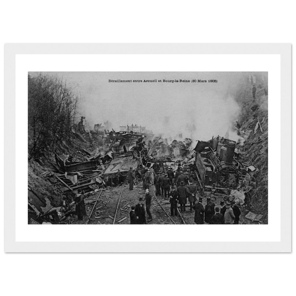 Bourg la Reine - Deraillement entre Arcueil et Bourg-La-Reine (30 Mars 1905)