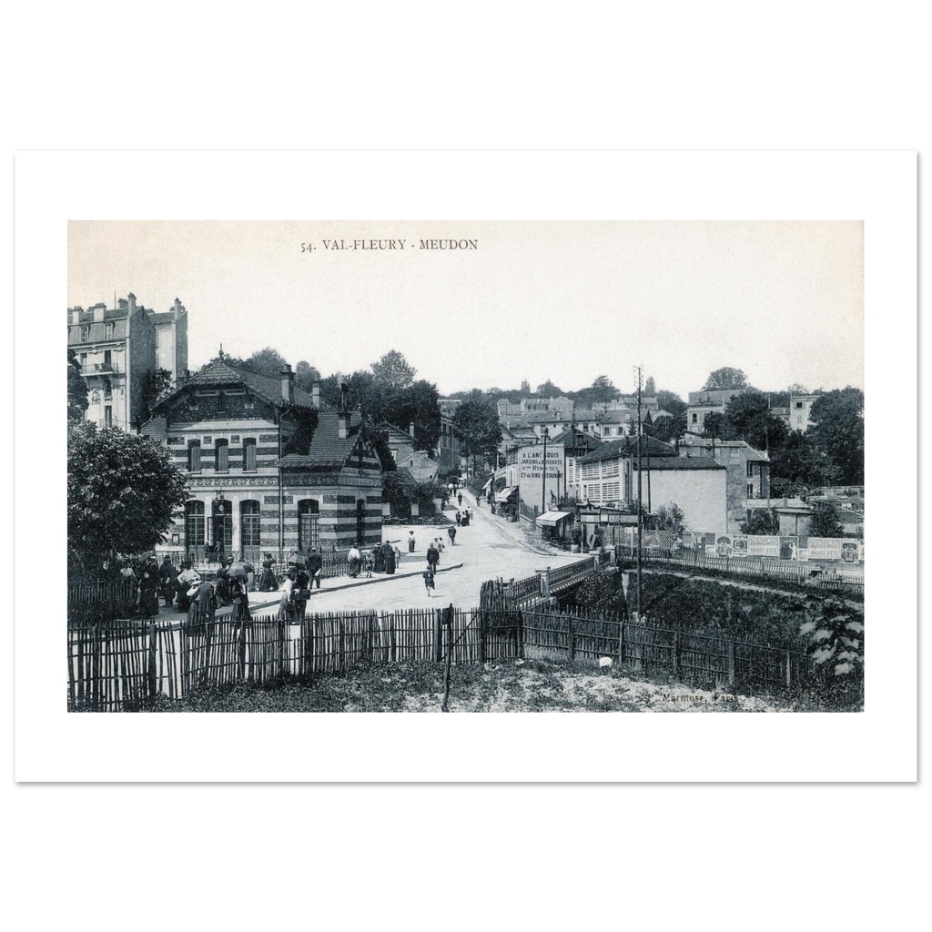 Val fleury Meudon - la Gare et la rue Banel