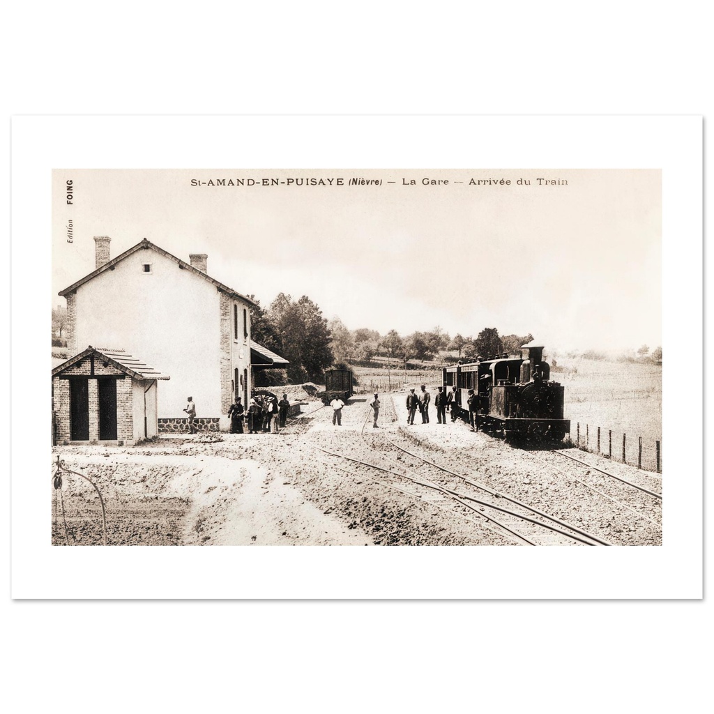 St-amand-en-Puysaye -La gare -arrivee d'un train