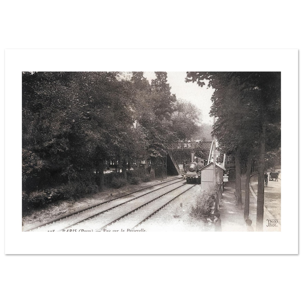 Paris - passy - Vue sur la passerelle