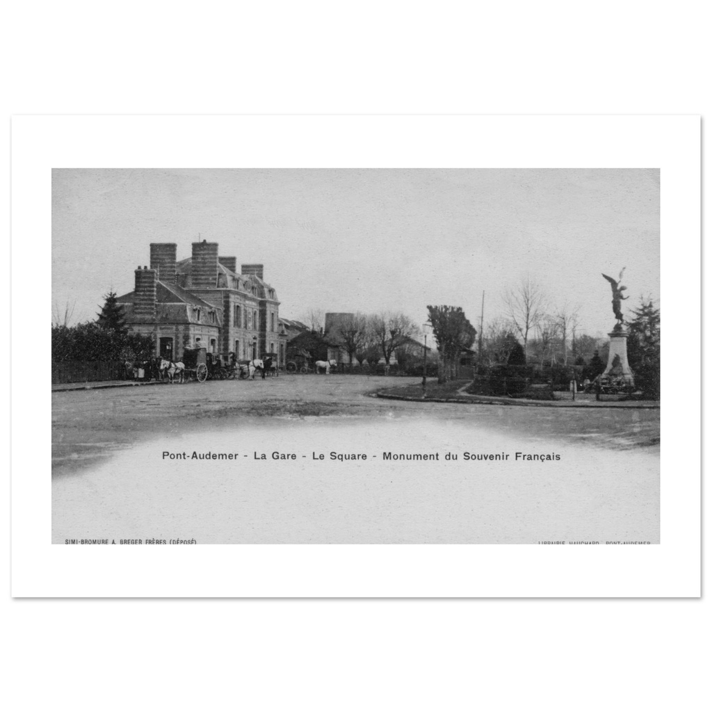 Pont-Audemer - La gare - Le square Monument du souvenir Francais
