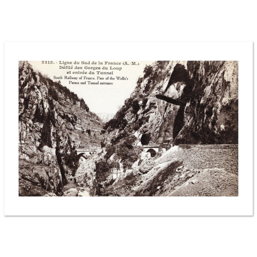 Defile des Gorges du loup et entree du Tunnel