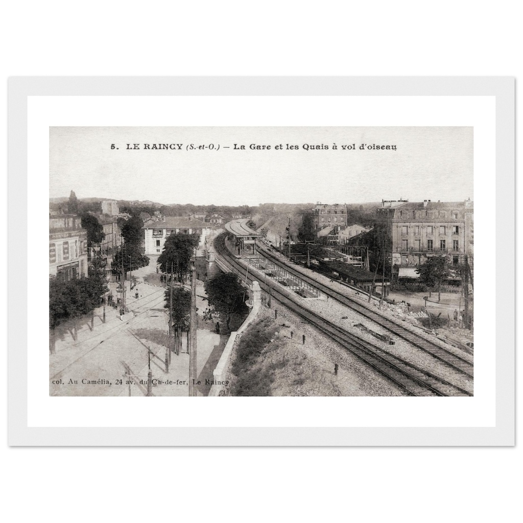 Le Raincy - La Gare et les Quais à vol d'oiseau