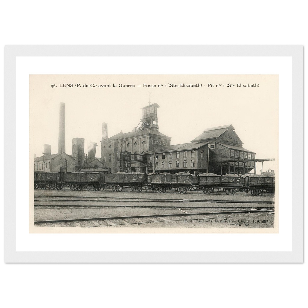 Lens (Pas-de-Calais) -avant la guerre,fosse n¡1(Ste Elisabeth)