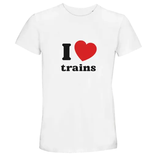 [233257L] T-shirt "I Love Trains" Taille L