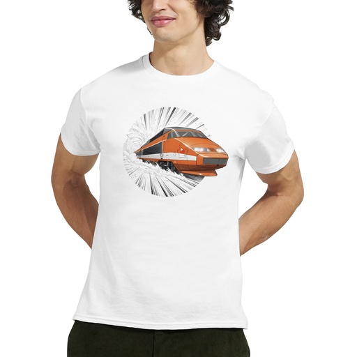 T-shirt  "TGV orange" unisexe