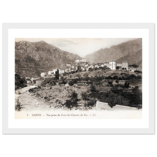 Corte - Vue prise du Pont du chemin de fer