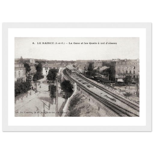 Le Raincy - La Gare et les Quais à vol d'oiseau