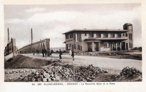 Banc-Mesnil-Drancy - La nouvelle gare et le pont