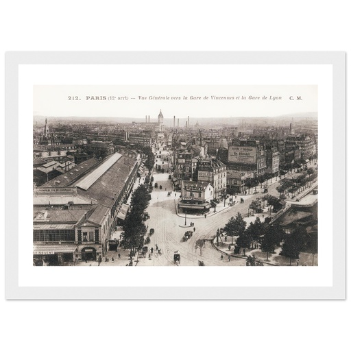 Paris (12e arr.) - Vue générale vers la gare de Vincennes et la Gare de Lyon