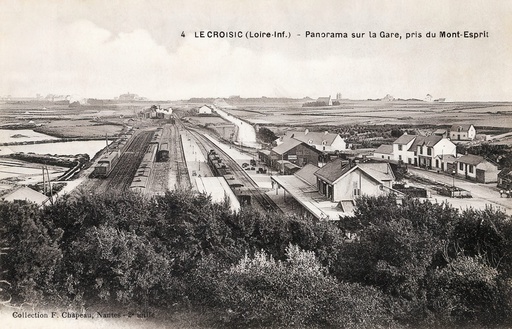 Le Croisic -Panorama sur la gare, pris du Mont Esprit