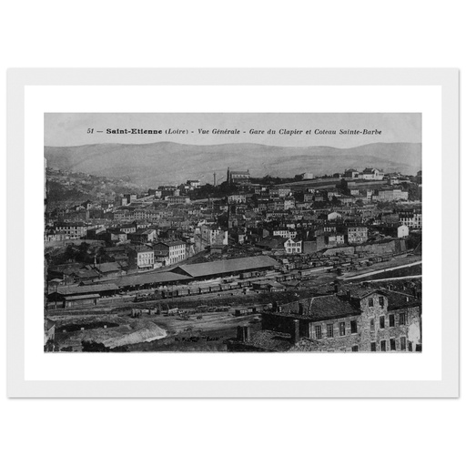 Saint Etienne - Vue generale - Gare du Clapier et Coteau Sainte-Barbe