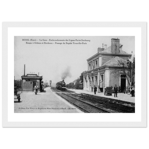 Bueil - la Gare D'embranchement de la Ligne Paris - Cherbourg -Rouen - Passage du rapide Trouville Paris