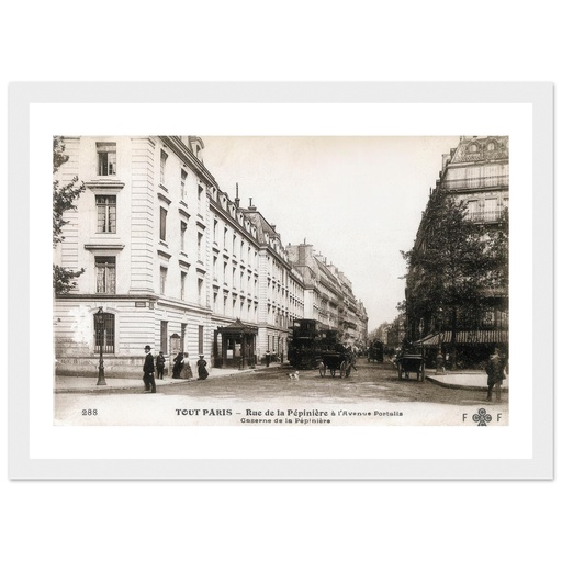 Paris - Rue de la Pepiniere à l'avenue Portalis - Caserne de la Pepiniere