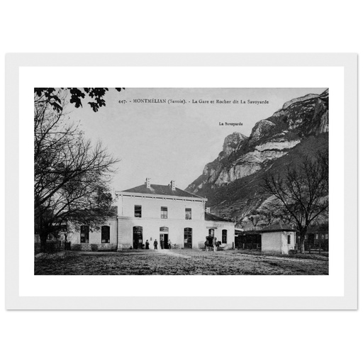 Montmélian - La gare et le rocher dit "la savoyarde"
