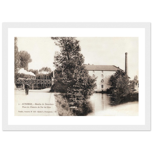 Auxerre - Moulin du Batardeau - Pont du chemin de fer de Gien
