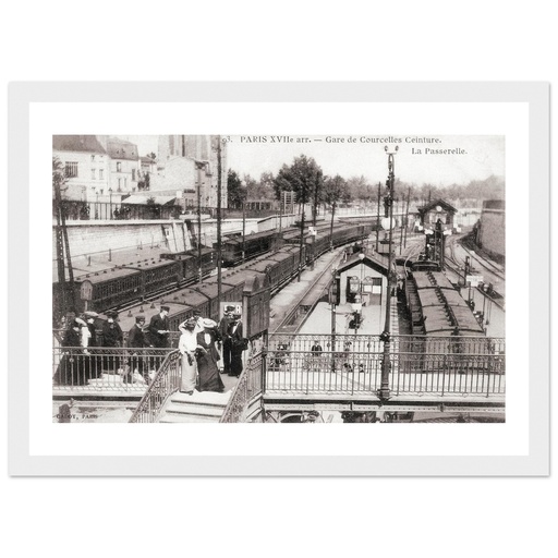 Paris XVIIe arr - Gare de Courcelles ceinture La Passerelle