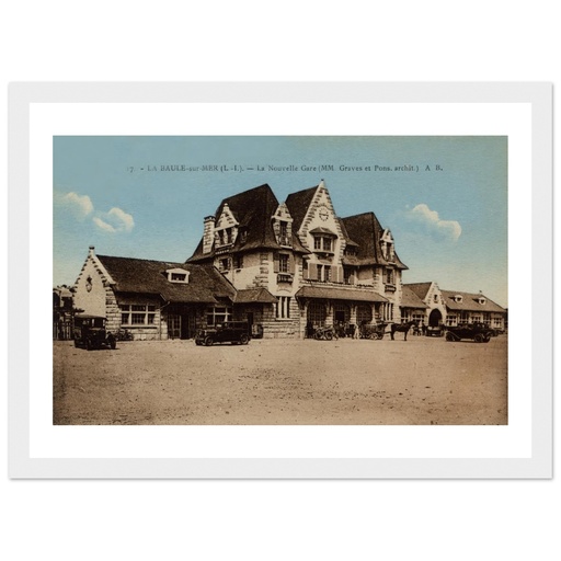 La Baule-Escoublac - Vue générale de la gare et des Marais salants