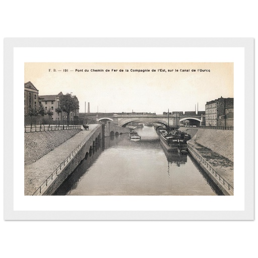 Pont du Chemin de Fer de La Compagnie de l'Est, sur le canal De l'Ourcq