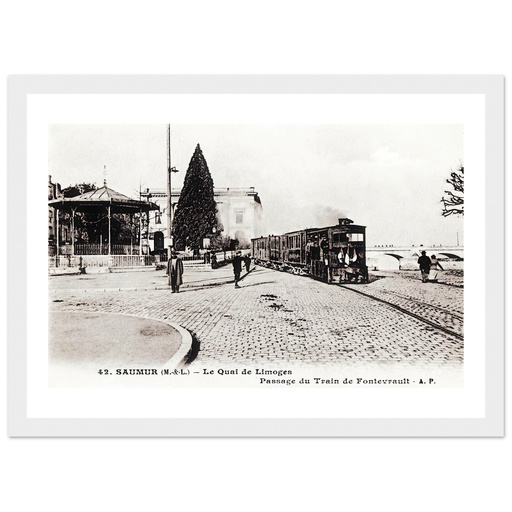 Saumur - (M-et-L) Le Quai de Limoge, Passage du train de Fontevrault