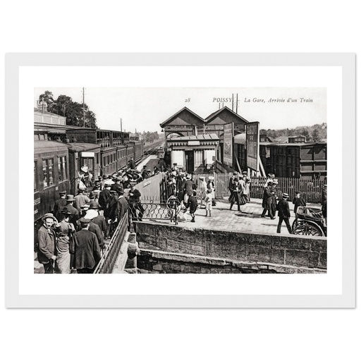 Poissy - la gare - arrivee d'un train