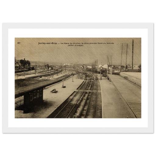 Juvisy-sur-Orge - La gare de Juvisy, la plus grande Gare du monde (à l epoque) (effet d orage)