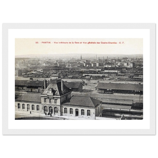 Pantin - vue interieure de la Gare et vue generale des Quatre-Chemins