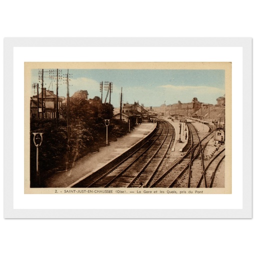 Saint-Just-en-Chaussée - La Gare les Quais pris du pont
