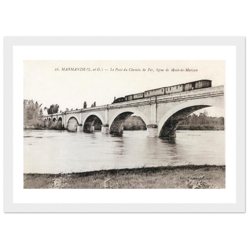 Marande - Le pont du chemin de fer, ligne de Mont-de-Marsan