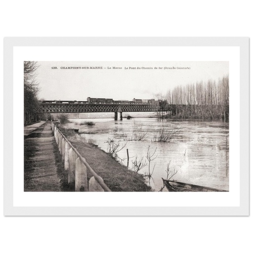 Champigny-sur-Marne - La Marne -le Pont du chemin de fer (Grande ceinture)