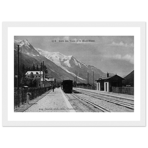 Tines - Gare des Tines et le Mont-Blanc
