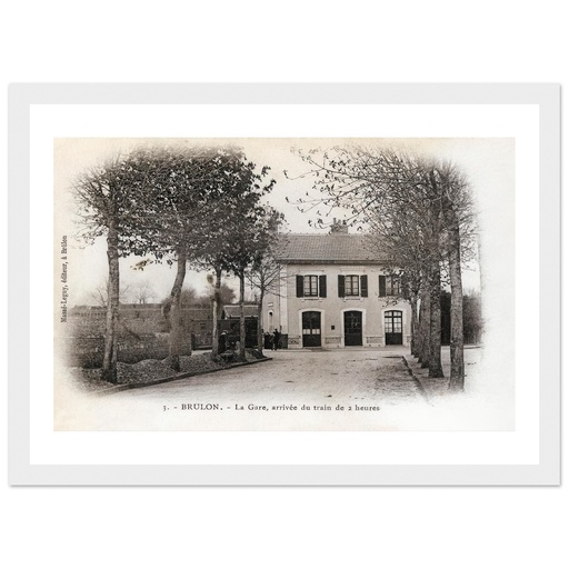 Brulon - La Gare, Arrivee du train de 2 heures
