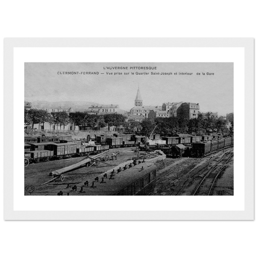 Clermont Ferrand - Vue interieure de la gare  - Vue prise sur le quai st Joseph et interieur de la gare