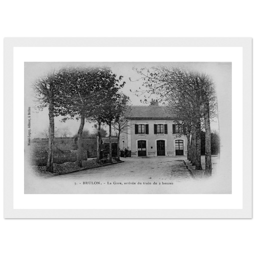 Brûlon - La Gare - Arrivée du train de Deux Heures