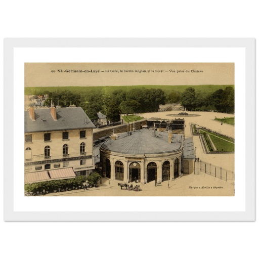 Saint-Germain-en-Laye - La gare, le jardin anglais (vue prise du château)
