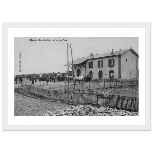 Chassant - La Gare un jour de foire