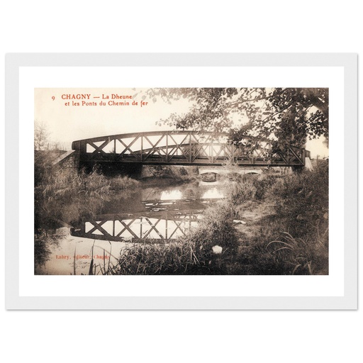 Chagny - la Dheune et le pont du chemin de fer